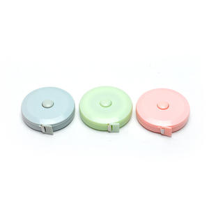 2024 populer macaroon warna bulat mini pita pengukur lembut pita ukur kustom LOGO OEM penjahit penggaris - Product Image 2