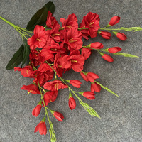 Fleur artificielle de gladiole en soie pour mariage, décoration de la maison, Noël, Pâques
