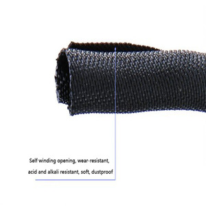 ปลอกหุ้มสายเคเบิลแบบถัก HongDun FZT ทนทาน เปิดได้ด้านเดียว ม้วนเก็บเองได้ ลดเสียงรบกวน ทำจากวัสดุ PET สำหรับป้องกันสายไฟ - Product Image 5