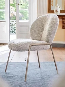 Modern Comfortable Lambswool Living Room <b>Chair</b> Fabric Upholstered Boucle Leisure Accent Armchair - Product Image 3