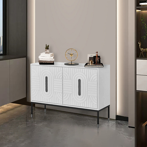 SUKE <span class=keywords><strong>Console</strong></span> moderne laquée, table <span class=keywords><strong>console</strong></span> en acier inoxydable doré, salle à manger en bois, meuble de salon de luxe <span class=keywords><strong>blanc</strong></span> - Product Image 4