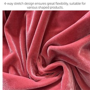 Tessuto Velluto Elasticizzato Premium Effetto Seta Coreano 320gsm ad Alto Peso per Abbigliamento - Product Image 4