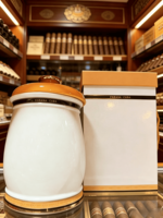 Envío Rápido, Humidor de Cigarros Moderno de Cerámica Cubana y Acero Inoxidable, Tubo de Gran Capacidad para 20 Cigarros, Caja de Regalo para Viaje, Logotipo Personalizado