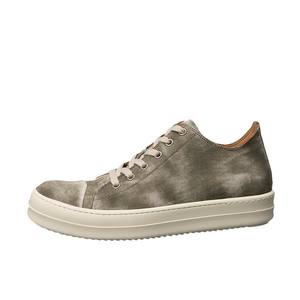 รองเท้าสเก็ตบอร์ดหนังแท้แบบผูกเชือก แฟชั่นกันลื่น ระบายอากาศได้ดี ลดกลิ่นอับ สำหรับผู้ชาย แบบหุ้มข้อต่ำ  รับสั่งทำได้ - Product Image 5