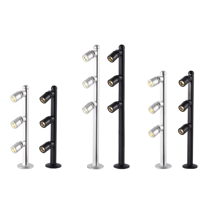 Светодиодный столб для ювелирных украшений, стойка для витрины, многоголовочный маленький прожектор, светодиодный столбик