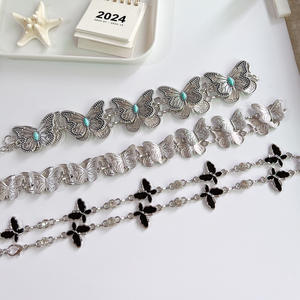 Sabuk Rantai untuk Wanita, Sabuk Rantai Pinggang Logam untuk Wanita, Sabuk Turquoise Gaya Koboi Barat Boho untuk Gaun, Jeans, dan Pakaian Konser - Product Image 2