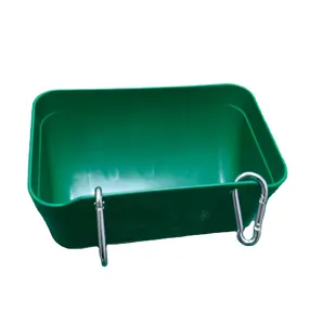 Feed Trough and Waterer Bucket with Clips for Goat Duck Sheep Cat Dog Piglets Chicken Deer Goose