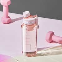 Bouteille d'eau sportive haut de gamme pour étudiants, idéale pour l'été et les activités de plein air, avec poignée portable en plastique et filtre à boire directement, 750/1000 ml, robuste