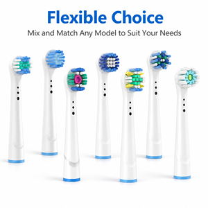 Lot de <span class=keywords><strong>8</strong></span> têtes de <span class=keywords><strong>brosse</strong></span> à dents électriques professionnelles de remplacement, poils doux moyens Dupont, têtes de <span class=keywords><strong>brosse</strong></span> pour un nettoyage en douceur, recharges - Product Image 6