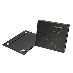 Caja de Regalo Magnética Plegable Negra de Cartón de Lujo Personalizada de Fábrica Reciclable con Inserto de Papel y Tapa Magnética - Product Image 5