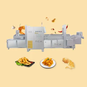AICNPACK automatic commercial potato chips puff fish nut chicken donut deep fryer machine