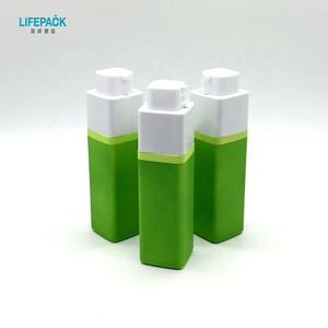 Emballage de soins de la peau de bouteille de crème sans air carrée en acrylique vert torsadé 15ml/30ml/50ml marque Lifepack éléphant ivre - Product Image 4