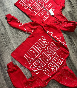 Felpa con cappuccio con stampa a sbuffo personalizzata di alta qualità 500gsm strass con strass sbiadito da sole acido lavaggio cerniera ritagliata con cappuccio squadrato per gli uomini - Product Image 3