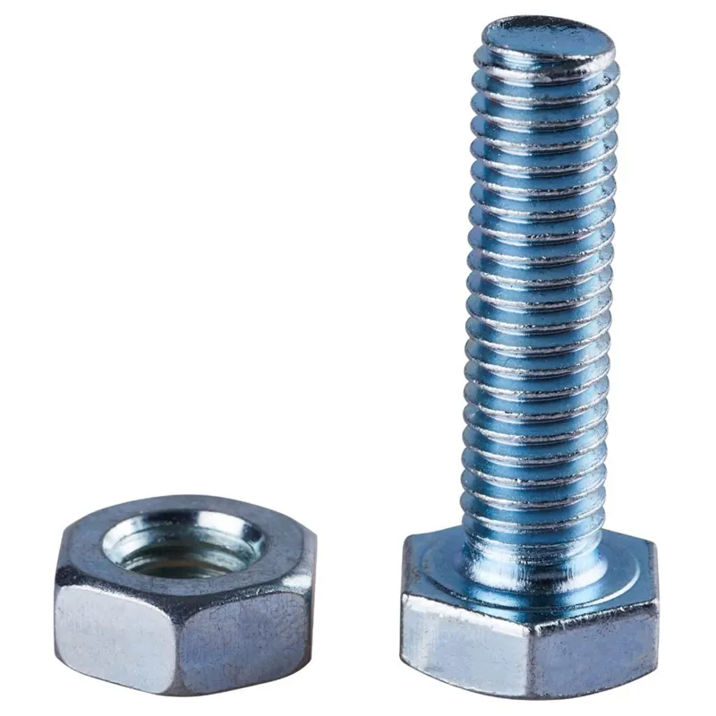 Tornillos Din931 Din933 8,8 y tuerca, Perno de cabeza hexagonal de acero inoxidable A2 70