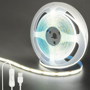 โรงงานผลิตแถบไฟ LED COB ทองแดง 320 LED/เมตร มาตรฐาน IP20 แรงดัน 12V/24V ขนาด 5 มม. แบบยืดหยุ่น Ra90 ปรับความสว่างได้ สำหรับใช้งานภายในอาคาร - Product Image 1