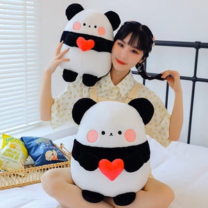 Oreiller en peluche personnalisé Kwaii Peluche <span class=keywords><strong>Panda</strong></span> Amour <span class=keywords><strong>Coeur</strong></span> Jouets en peluche Animal PP Coton rempli - Product Image 3
