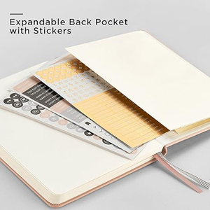 <span class=keywords><strong>Cuaderno</strong></span> de Regalo de Lujo con <span class=keywords><strong>Tapa</strong></span> <span class=keywords><strong>Dura</strong></span> de Cuero Vegano <span class=keywords><strong>Verde</strong></span> Bosque, 5.8x7 Pulgadas, Páginas de Papel Marfil de 100gsm, Rayado, Cuadriculado y Punteado - Product Image 5