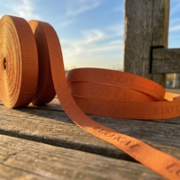 Ruban gros-grain personnalisé avec logo, ruban de marque gaufré sur mesure pour étiquettes de vêtements et accessoires de confection