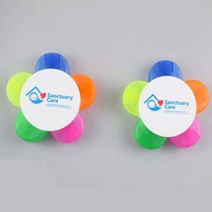 Bolígrafos Resaltadores de Doble Cara con Forma de Flor, Multicolor, Bonitos, con Impresión UV y Logotipo Publicitario Personalizado, de Plástico, a Bajo Precio - Product Image 3