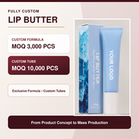 Baume à lèvres hydratant végétalien teinté à l'huile de fruits, formule personnalisée, baume à lèvres végétalien, gloss à lèvres personnalisé en tube souple