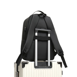 Men's <b>Backpack</b> Waterproof <b>Large</b> <b>Capacity</b> With Usb Business Travel Commuting Solid Color 20-35L Custom Logo Printing - Product Image 2