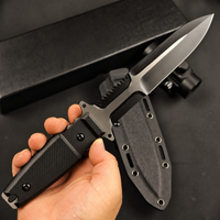 Couteau tactique à lame fixe en acier DC53, manche G10, survie en plein air, camping, bushcraft, étui Kydex