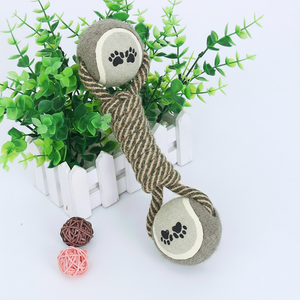 강아지 장난감 애완견 씹는 장난감 덤벨 로프 테니스 발바닥 공 강아지 치아 청소 훈련 도구 - Product Image 1