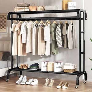 <span class=keywords><strong>Perchero</strong></span> de suelo de hierro de lujo, resistente y móvil, para secado interior de ropa en balcón y dormitorio - Product Image 2