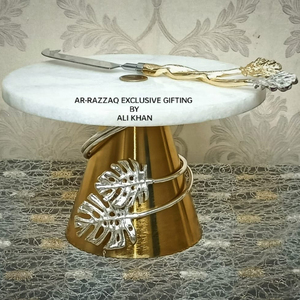 Super Selling Luxury <b>Marble</b> <b>Cake</b> <b>Stand</b> with Metal Base Decorative Dessert Display <b>Stand</b> for Home Wedding - Product Image 2