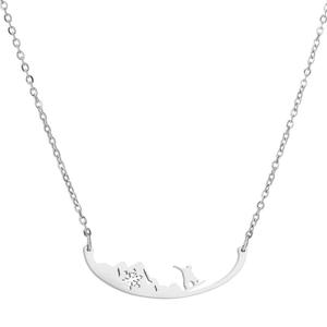 2020 nouveau Snowboarder collier en acier inoxydable pour femmes Surf mer pendentif collier océan vagues collier plage cadeau pour surfeur - Product Image 3