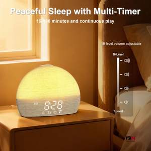 Réveil avec lever de soleil, 30 sons apaisants, lumière nocturne RVB, luminosité réglable sur 10 niveaux, 16 réglages de volume pour le sommeil - Product Image 1