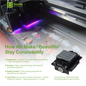 Goode More – Taux de <span class=keywords><strong>rachat</strong></span> de 50 % – Personnalisation en gros – Stylo signature – Autocollant PET imperméable à surface lisse – Dessin animé UV DTF - Product Image 6