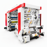 Mesin Printer Flexografi 6 Warna Roll to Roll Film PE Stasiun Ganda Kecepatan Sedang YT-61200
