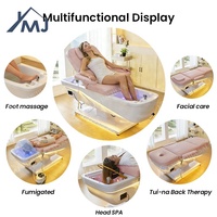 Station de salon de manucure de luxe, chaise de lavage de cheveux, pédicure japonaise, bain de pieds, lit de spa pour la tête
