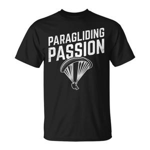 Camiseta Paragliding Passion Paraglider, ropa informal negra para hombre - Product Image 1