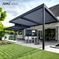 Pergola bioclimatique motorisée en aluminium pour extérieur, imperméable, pour patio, jardin, cour, terrasse, gazebo, pavillon