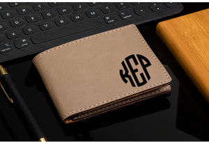 <span class=keywords><strong>Portafoglio</strong></span> Sottile in Pelle PU Personalizzato con Monogramma, Porta Carte con Logo Personalizzato, Portafogli da Uomo in Similpelle Incidibile - Product Image 2
