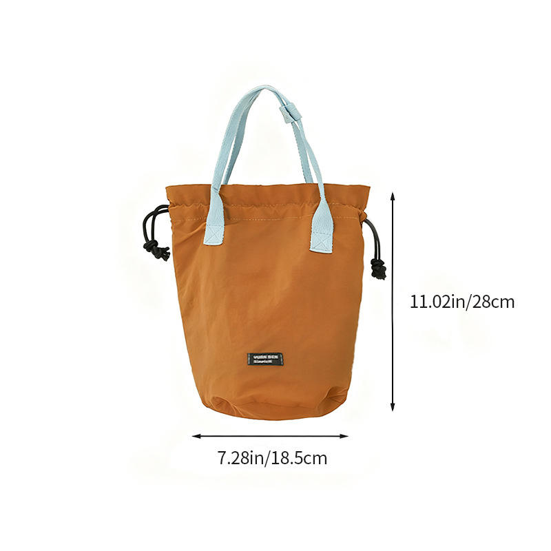 สีคาราเมล - ไนลอนหนา กันน้ำ พร้อมดีไซน์สีตัดกัน