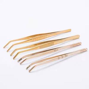Pure Copper <b>Tea</b> Tongs Thickened Stainless Steel Kung Fu <b>Tea</b> <b>Set</b> Accessories Durable For Home And Office Use - Product Image 1