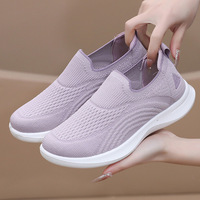 Zapatillas Deportivas de Plataforma Antideslizantes, Ligeras y Transpirables para Mujer, con Tejido de Punto, Aptas para OEM/ODM, Calzado Casual y Cómodo para Personas Mayores