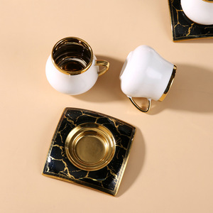 2024 Новое поступление, роскошный фарфор, 12 шт., турецкие керамические кофейные чайные чашки и блюдца - Product Image 5