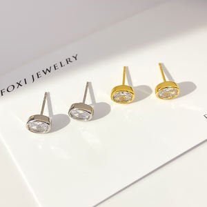 Boucles d'oreilles fantaisie, bijoux, micro pavé de pierres CZ, plaqué or 18 carats, boucles d'oreilles délicates en zircon pour femmes - Product Image 3