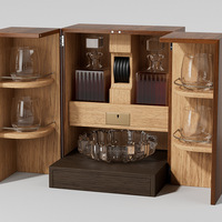 Boîte de rangement pour bouteilles de vin en bois massif haut de gamme, design moderne, multi-couches, multifonctionnelle, pour les fêtes, emballage en bois