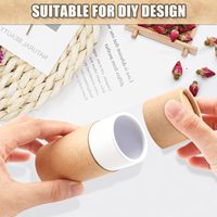 Tube en Carton Kraft Recyclable de 1 oz/30 ml avec Couvercle, Boîte en Carton Vide pour Emballage de Bijoux, Crayons, Thé, Café