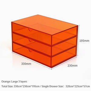 خزانة مستحضرات التجميل والمجوهرات ، ألوان مخصصة من الدرجة 2 ، الطبقة 3 شفافة - Product Image 3