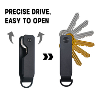 Organizer Kunci Aluminium Senyap Logo Kustom, Alat Multifungsi EDC Portabel untuk Pria, Tempat Kunci Mobil, Grosir OEM ODM