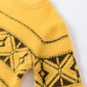 Proveedor de Suéteres para Niños, Ropa de Punto Infantil 100% Algodón, Cuello Redondo, Patrón Geométrico, Suéter de Punto para Bebé para Otoño e Invierno - Product Image 5