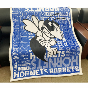 Chăn In Họa Tiết Logo Công Ty In Thăng Hoa Thiết Kế In Toàn Bộ Chăn In Chữ Lớn Tùy Chỉnh Mùa Đông Sherpa Cho Trường Học - Product Image 6