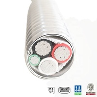 12-2 STR CU THHN kablosu siyah/beyaz/yeşil AIA MC 600V 250 FT