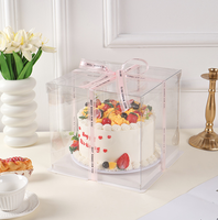 Boîte à Gâteaux Rectangulaire Jetable Grande Transparente en Plastique pour Usage Alimentaire, Vente en Gros
